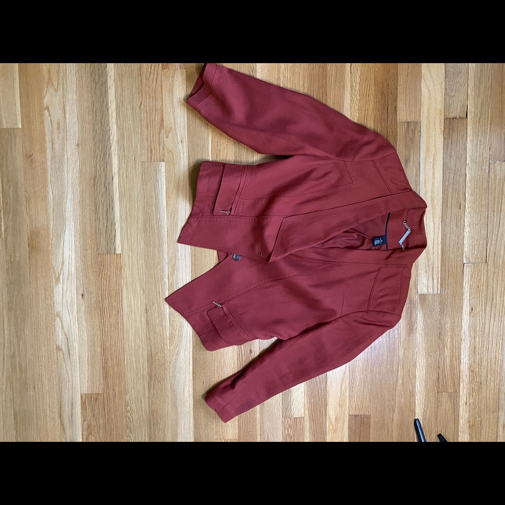 Crop linen jacket